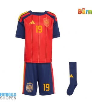 Billiga Spanien Lamine Yamal #19 Hemmatröja Barn VM 2026 Kortärmad (+ Korta byxor)